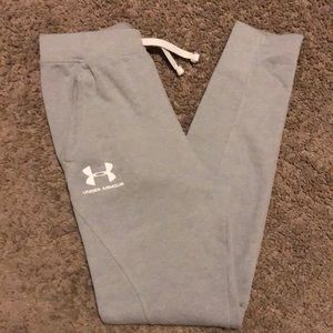 Boys Under Armour joggers. Grey. Large (14/16)